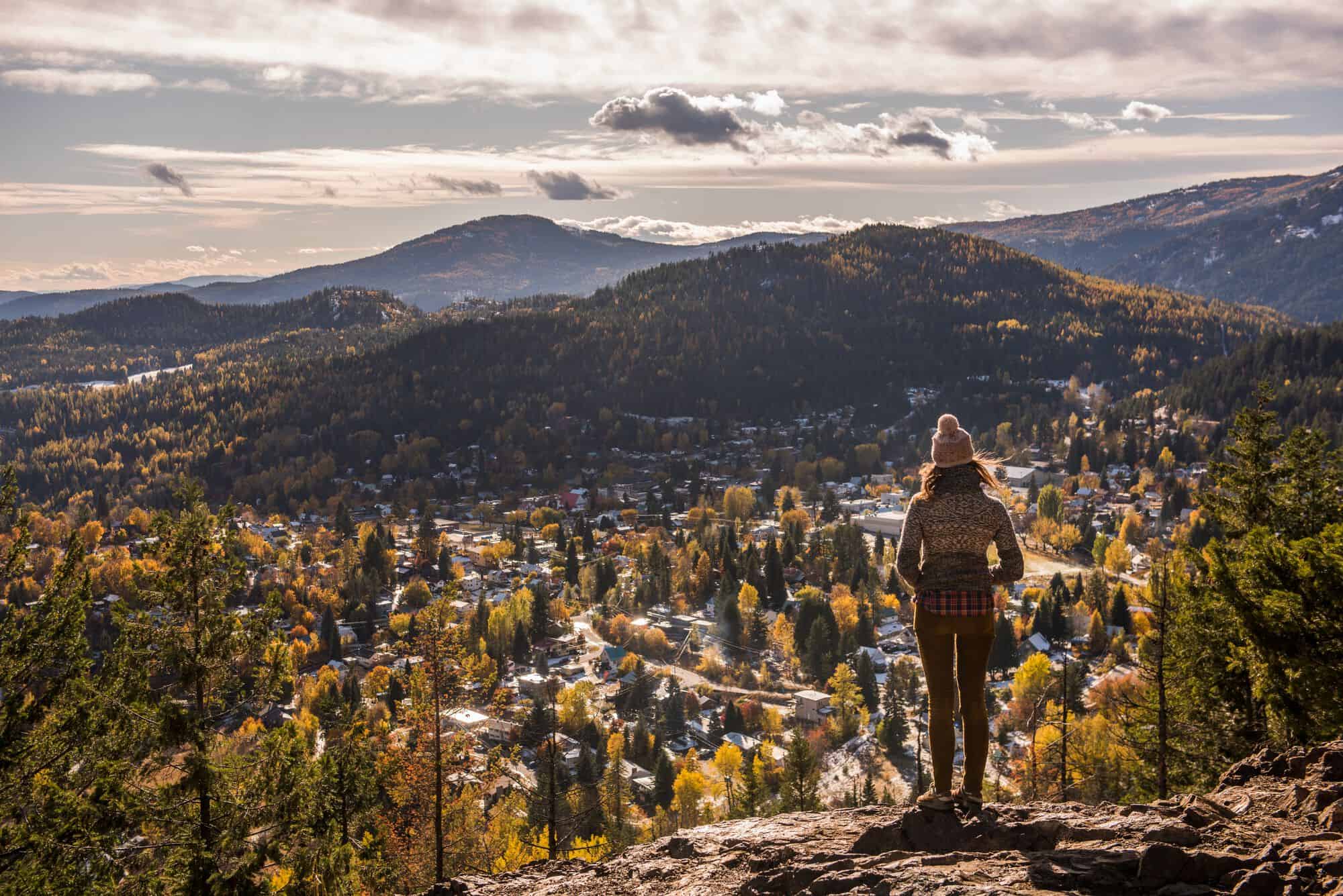 A view of Rossland, BC from the Kootenay Columbia viewpoint